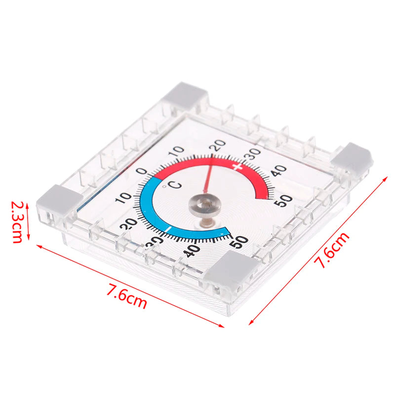 Round Analog Outdoor Thermometer – Door & Window Mount