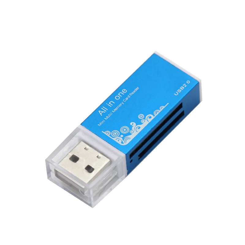 Ceamere 4-in-1 USB 2.0 Aluminum Card Reader – TF SD M2 MS USB Card Reader PRIMED