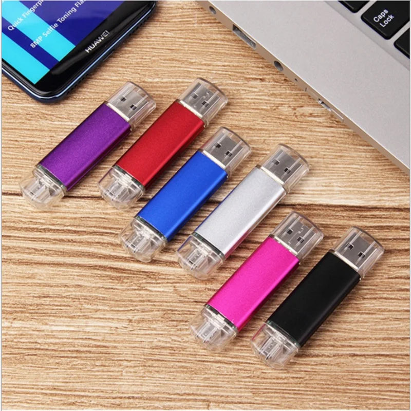 10-Pack OTG USB 2.0 Flash Drives 2-in-1 | Free Custom Logo OTG USB Flash Drive PRIMED