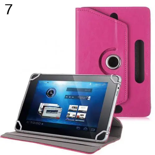 Universal 7–10" Faux Leather Tablet Case 360° Rotating Stand Tablet Case Cover PRIMED 7 For 9 Inch Tablet