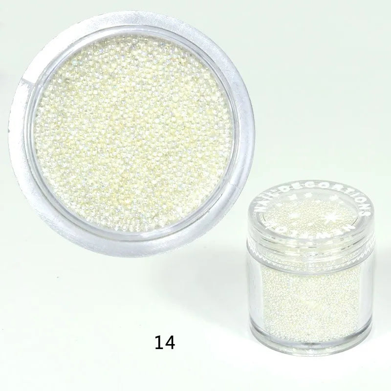 Grey Micro Nail Caviar Beads 10g | 3D Ball Nail Art Decor Nail Art Beads PRIMED 14