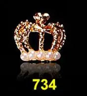 3D Crown Nail Charms – Crystal Rhinestone Jewelry 10pcs Nail Art Charms PRIMED 734-10pcs