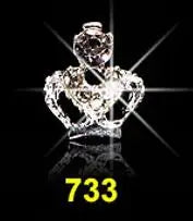 3D Crown Nail Charms – Crystal Rhinestone Jewelry 10pcs Nail Art Charms PRIMED 733-10pcs