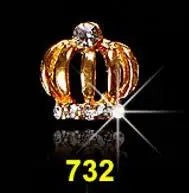3D Crown Nail Charms – Crystal Rhinestone Jewelry 10pcs Nail Art Charms PRIMED 732-10pcs
