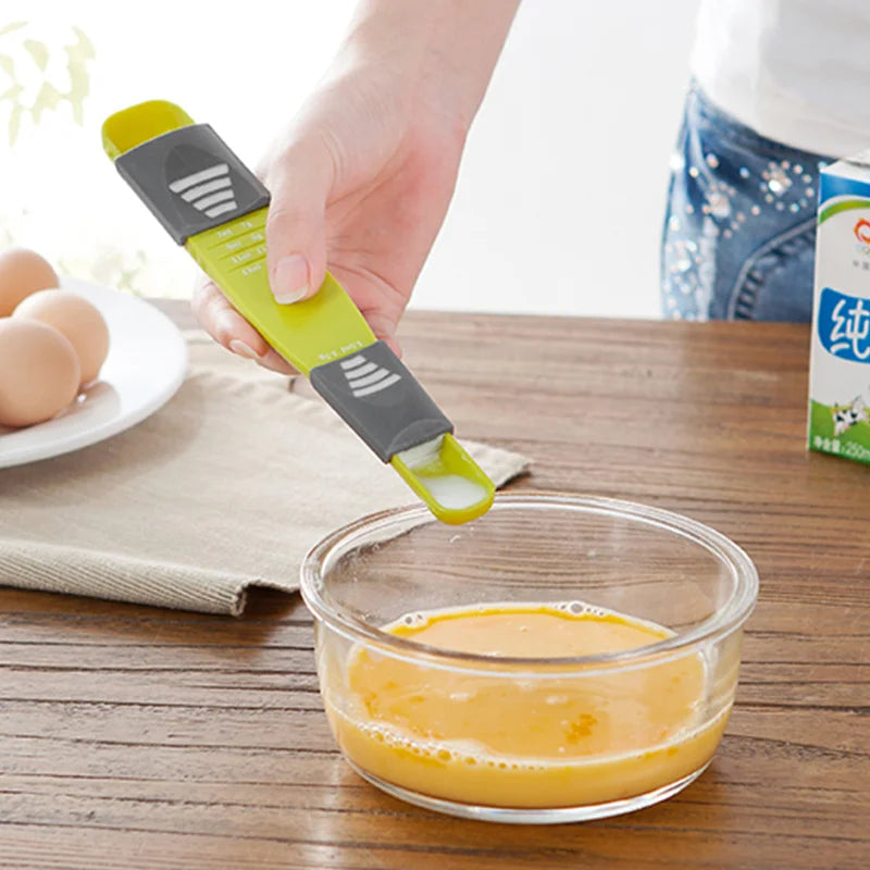LMETJMA Adjustable Measuring Spoon – 8 Settings Double-Sided Measuring Spoon PRIMED