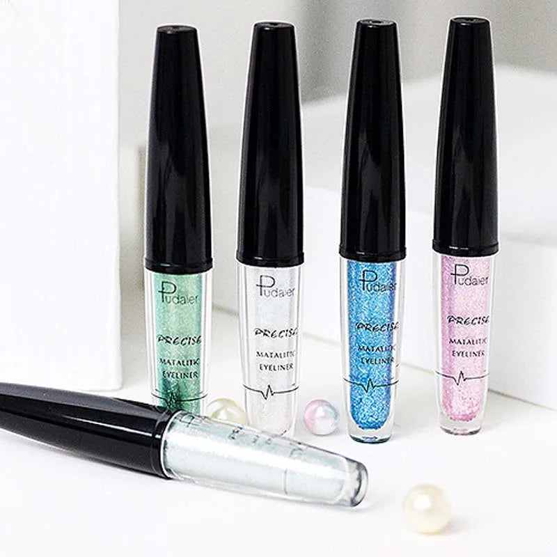 Blana 16-Color Shimmer Glitter Liquid Eyeliner Gel – Waterproof Liquid Gel Eyeliner PRIMED