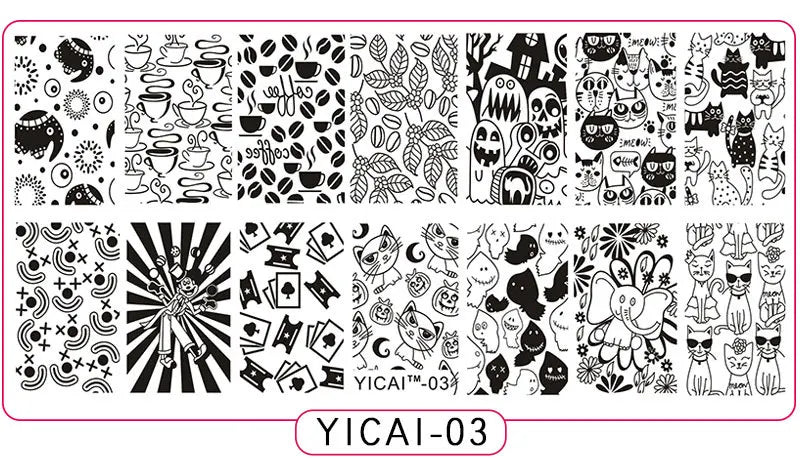 MAFANAILS Nail Stamping Plate – 40 Designs Stainless Steel Nail Stamping Plate PRIMED 03