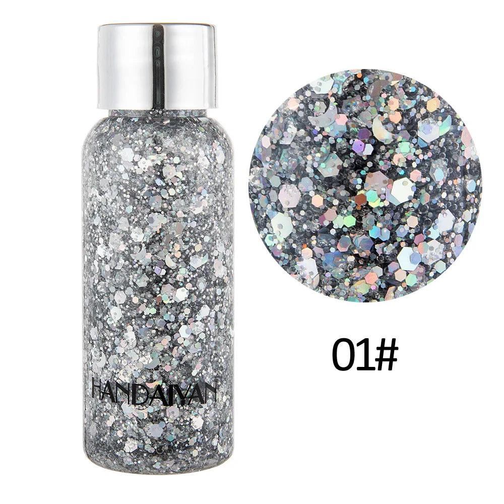 HANDAIYAN Body Face Glitter Gel – Festival & Party Sequins Body Glitter Gel PRIMED 01