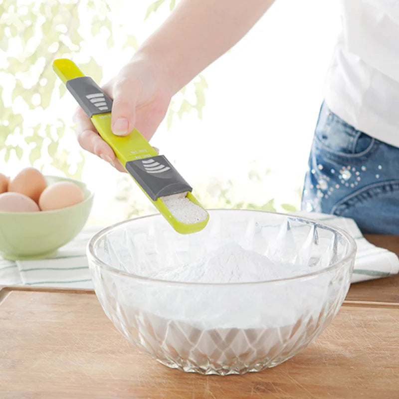 LMETJMA Adjustable Measuring Spoon – 8 Settings Double-Sided Measuring Spoon PRIMED