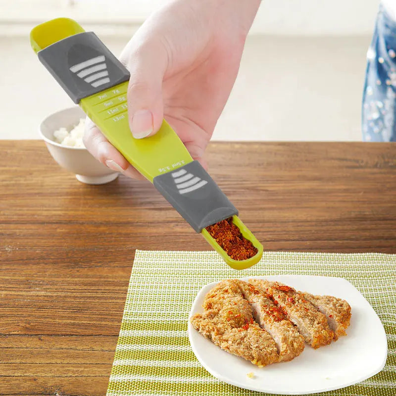 LMETJMA Adjustable Measuring Spoon – 8 Settings Double-Sided Measuring Spoon PRIMED