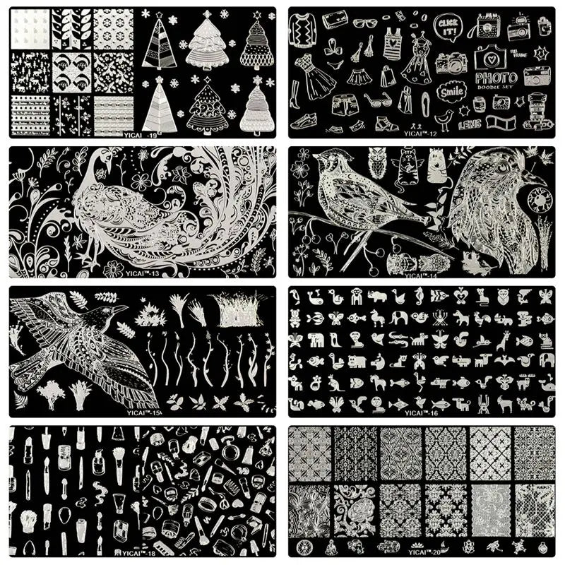 MAFANAILS Nail Stamping Plate – 40 Designs Stainless Steel Nail Stamping Plate PRIMED