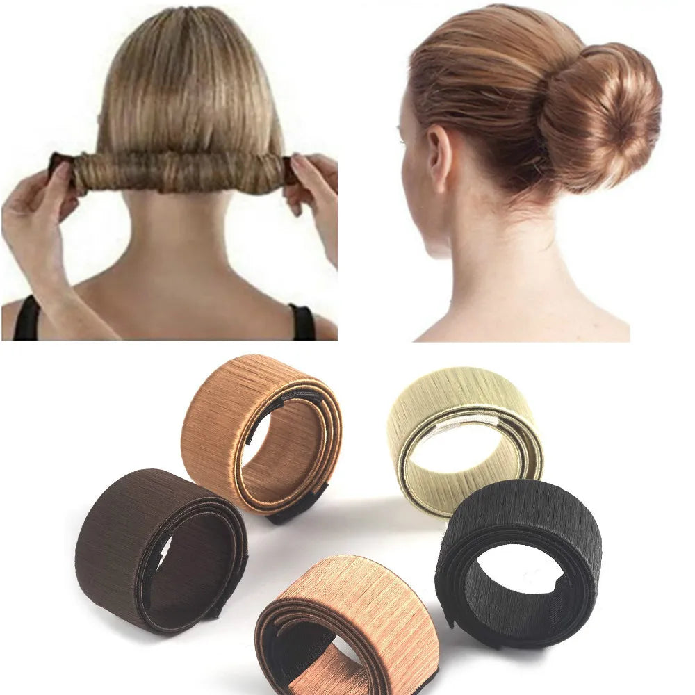 Magic Bun Maker & French Twist Hair Braider – 6 Colors Hair Bun Maker PRIMED black