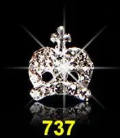 3D Crown Nail Charms – Crystal Rhinestone Jewelry 10pcs Nail Art Charms PRIMED 737-10pcs