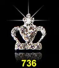 3D Crown Nail Charms – Crystal Rhinestone Jewelry 10pcs Nail Art Charms PRIMED 736-10pcs