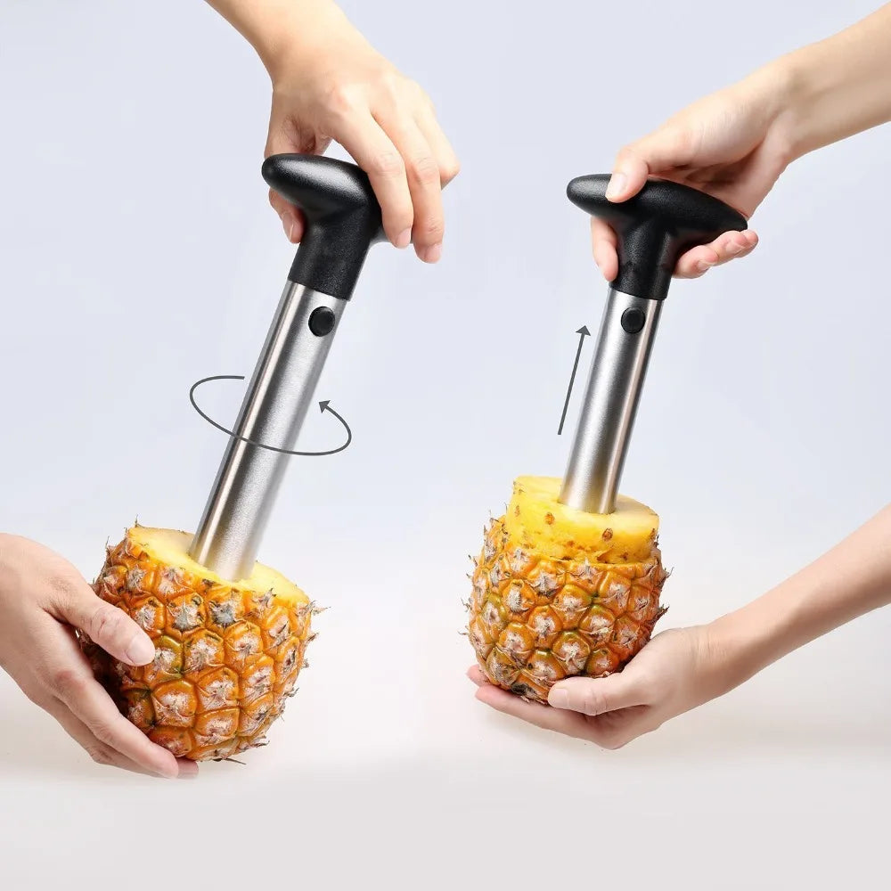 LMETJMA Stainless Steel Pineapple Corer Slicer & Peeler Pineapple Corer Slicer PRIMED