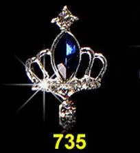 3D Crown Nail Charms – Crystal Rhinestone Jewelry 10pcs Nail Art Charms PRIMED 735-10pcs