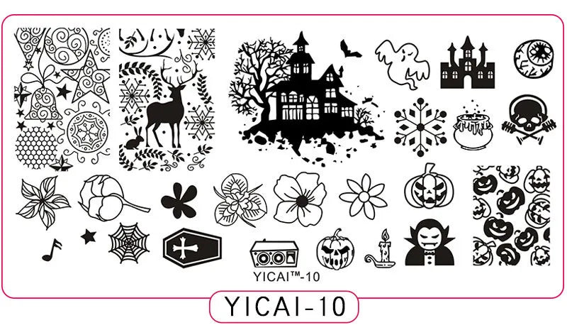 MAFANAILS Nail Stamping Plate – 40 Designs Stainless Steel Nail Stamping Plate PRIMED 10