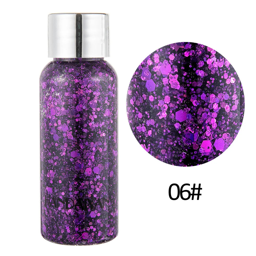 HANDAIYAN Body Face Glitter Gel – Festival & Party Sequins Body Glitter Gel PRIMED 06
