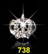 3D Crown Nail Charms – Crystal Rhinestone Jewelry 10pcs Nail Art Charms PRIMED 738-10pcs