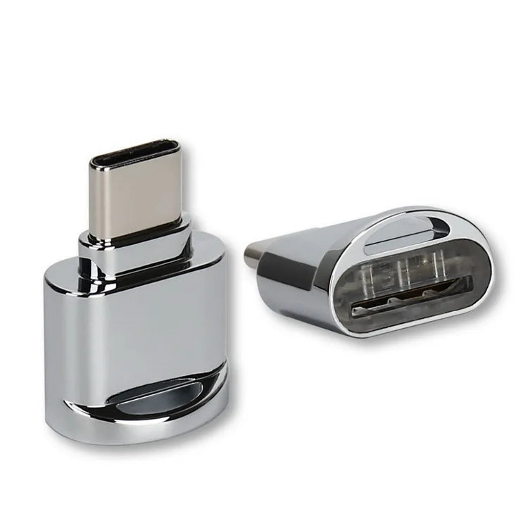 UTHAI C09 USB-C Micro SD TF Card Reader for MacBook & Phone USB-C Card Reader PRIMED Brightsilver(Type-c)