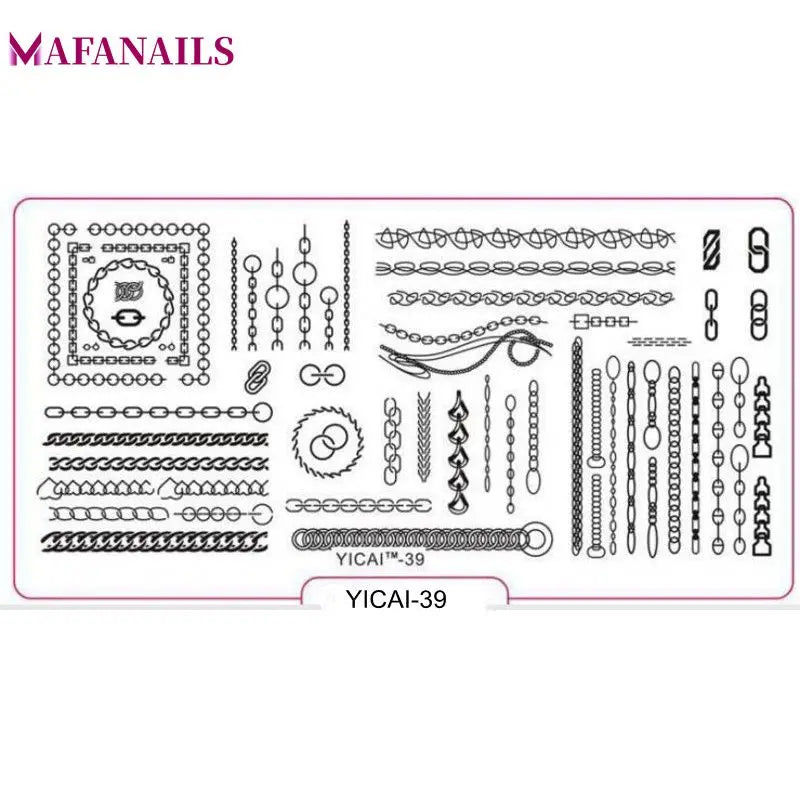 MAFANAILS Nail Stamping Plate – 40 Designs Stainless Steel Nail Stamping Plate PRIMED