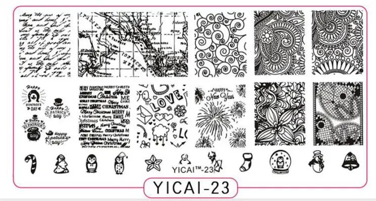 MAFANAILS Nail Stamping Plate – 40 Designs Stainless Steel Nail Stamping Plate PRIMED 23
