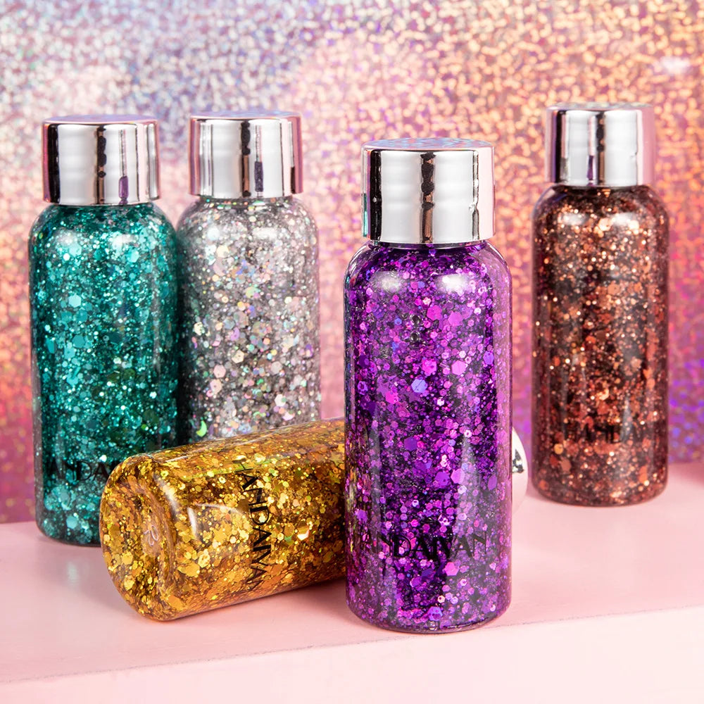HANDAIYAN Body Face Glitter Gel – Festival & Party Sequins Body Glitter Gel PRIMED