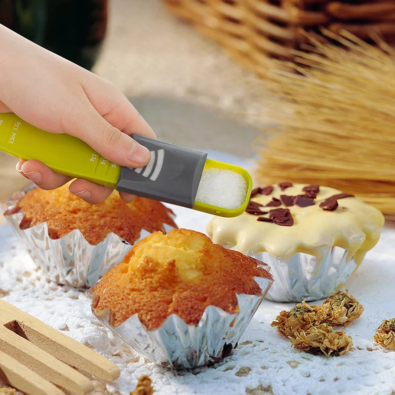 LMETJMA Adjustable Measuring Spoon – 8 Settings Double-Sided Measuring Spoon PRIMED