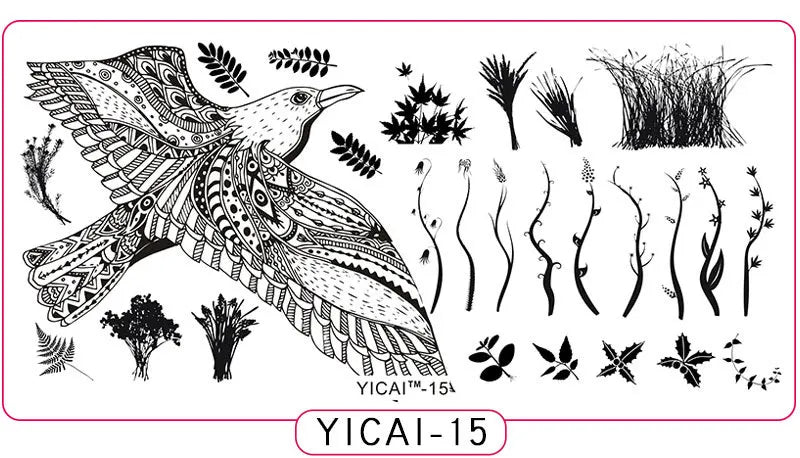 MAFANAILS Nail Stamping Plate – 40 Designs Stainless Steel Nail Stamping Plate PRIMED 15