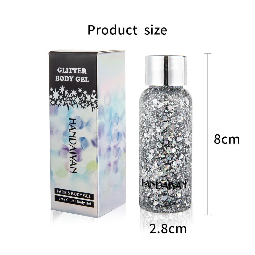 HANDAIYAN Body Face Glitter Gel – Festival & Party Sequins Body Glitter Gel PRIMED