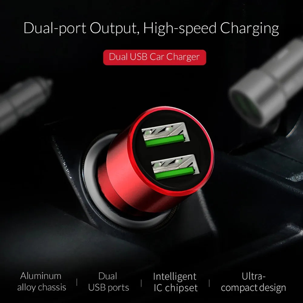 ORICO Dual USB Car Charger 12W 2-Port Cigarette Lighter Adapter USB Car Charger PRIMED