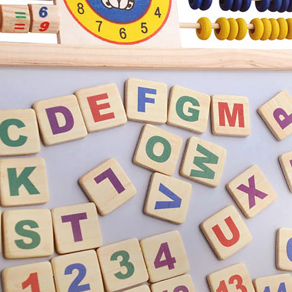Kids Wooden Magnetic Blackboard Whiteboard & Abacus Toy Set Kids Learning Board PRIMED