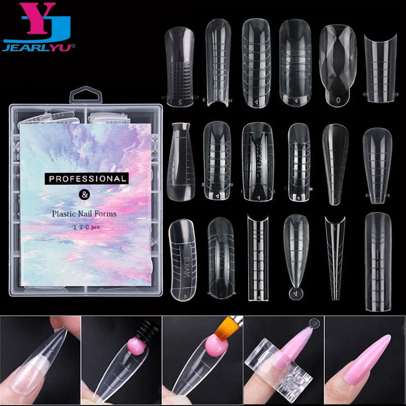 Nail Extension Forms – Quick Build Gel & Acrylic Molds 100–120 Pcs Nail Extension Forms PRIMED