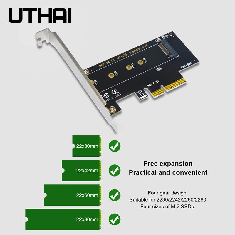 UTHAI T17 M.2 NVMe to PCIe 3.0 x4 SSD Adapter Card