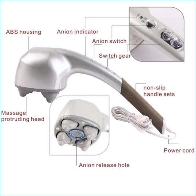 YUKUI 4-Head Electric Percussion Body Massage Hammer | Anion