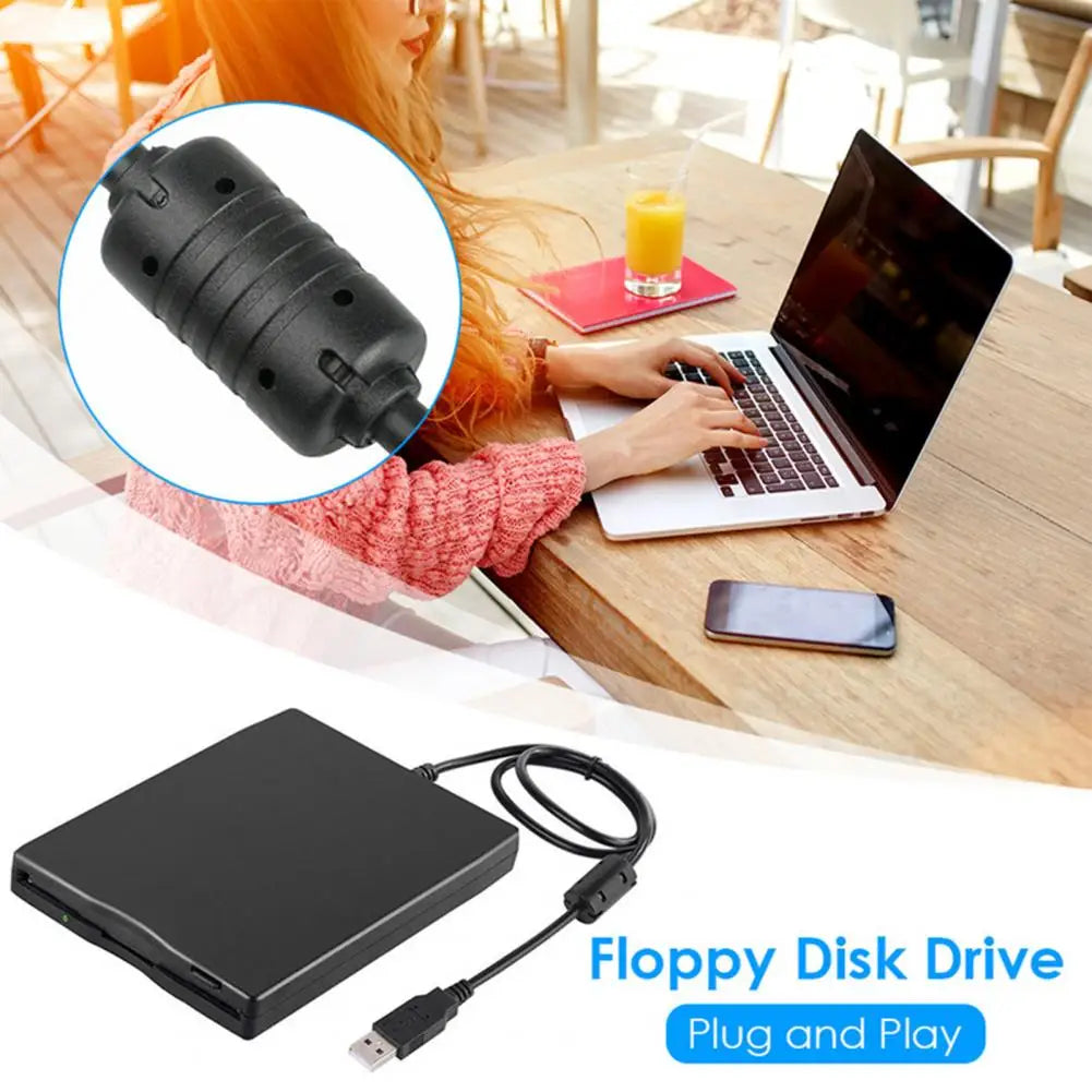 USB External Floppy Disk Drive 3.5" 1.44MB Plug & Play External Floppy Drive PRIMED