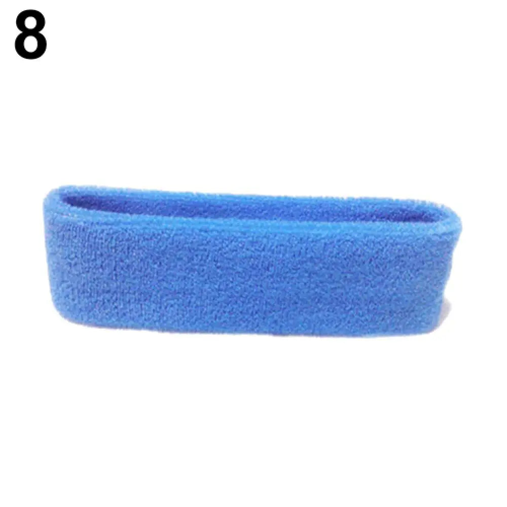 Quick-Dry Sports Sweatband Headband – Gym, Yoga & Fitness Sports Sweatband Headband PRIMED SKY BLUE
