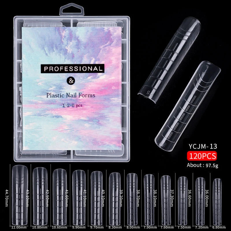 Nail Extension Forms – Quick Build Gel & Acrylic Molds 100–120 Pcs