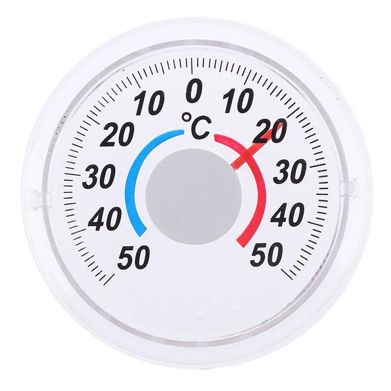 Round Analog Outdoor Thermometer – Door & Window Mount