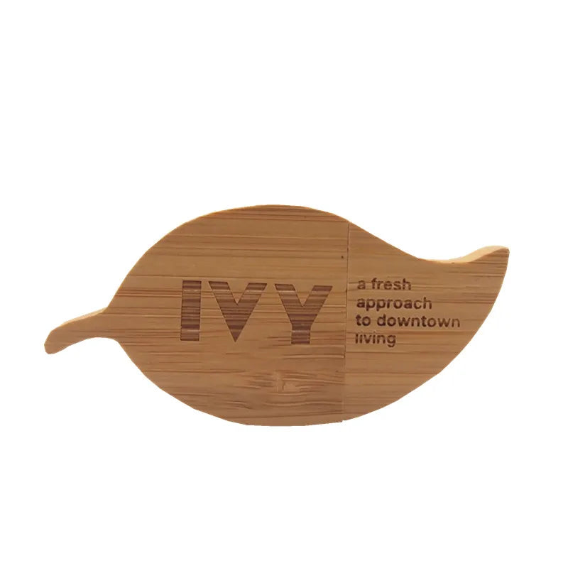 Wooden Leaf USB 3.0 Flash Drive 8GB–64GB | Custom Logo USB Flash Drive PRIMED