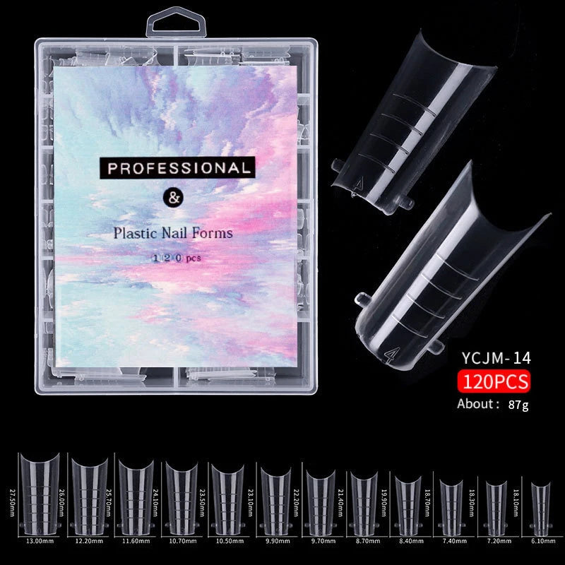 Nail Extension Forms – Quick Build Gel & Acrylic Molds 100–120 Pcs