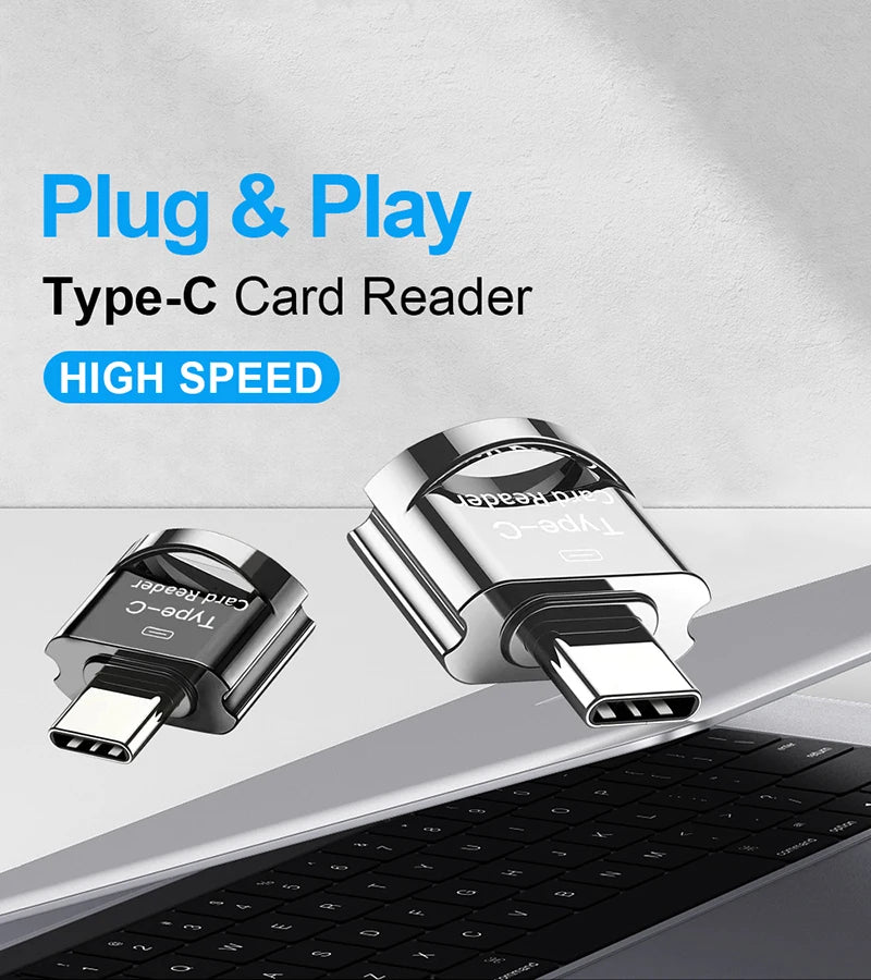 Type-C to MicroSD OTG Card Reader | Aluminium, CE Certified OTG Card Reader PRIMED