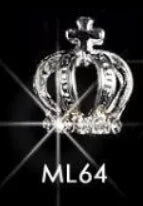 3D Crown Nail Charms – Crystal Rhinestone Jewelry 10pcs Nail Art Charms PRIMED ML64-10pcs