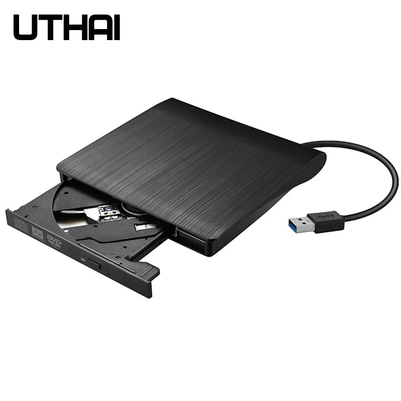 UTHAI USB 3.0 External DVD Burner – Plug & Play Optical Drive