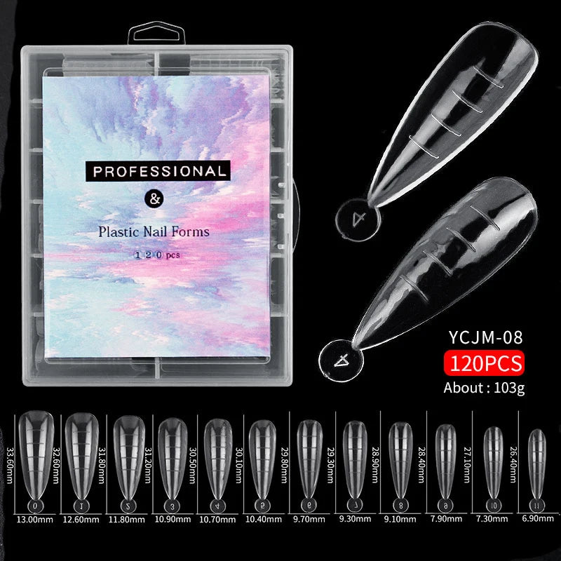 Nail Extension Forms – Quick Build Gel & Acrylic Molds 100–120 Pcs