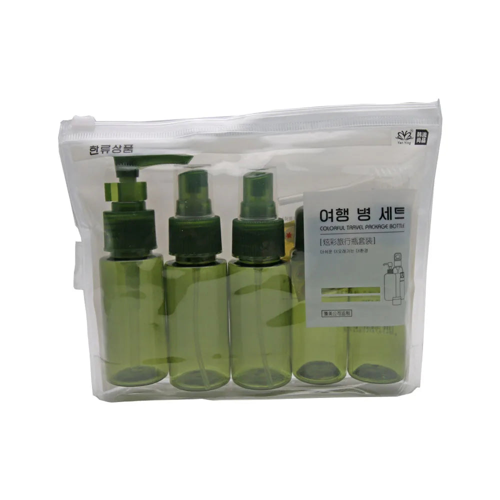 Travel Refillable Cosmetic Bottle Kit – 40ml Press Pump Set