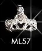3D Crown Nail Charms – Crystal Rhinestone Jewelry 10pcs Nail Art Charms PRIMED ML57-10pcs