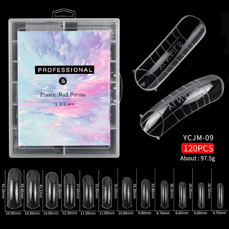 Nail Extension Forms – Quick Build Gel & Acrylic Molds 100–120 Pcs