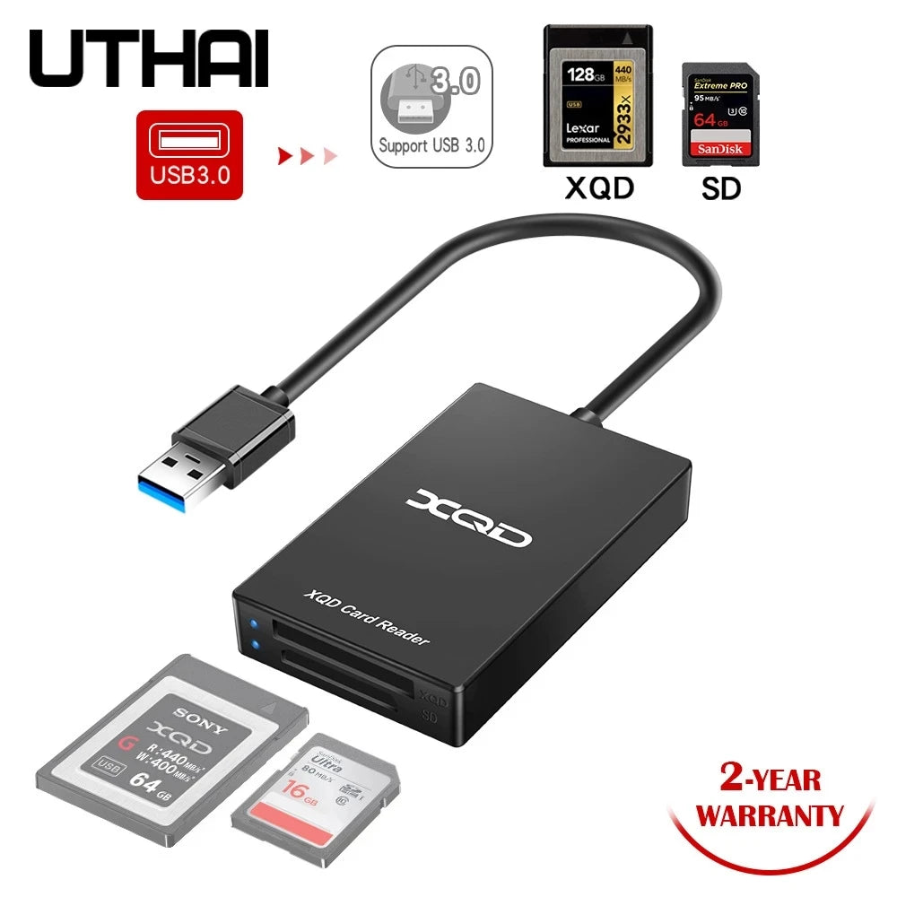 UTHAI Q02 Rocketek XQD Card Reader USB 3.0 Type-C 5Gbps XQD Card Reader PRIMED