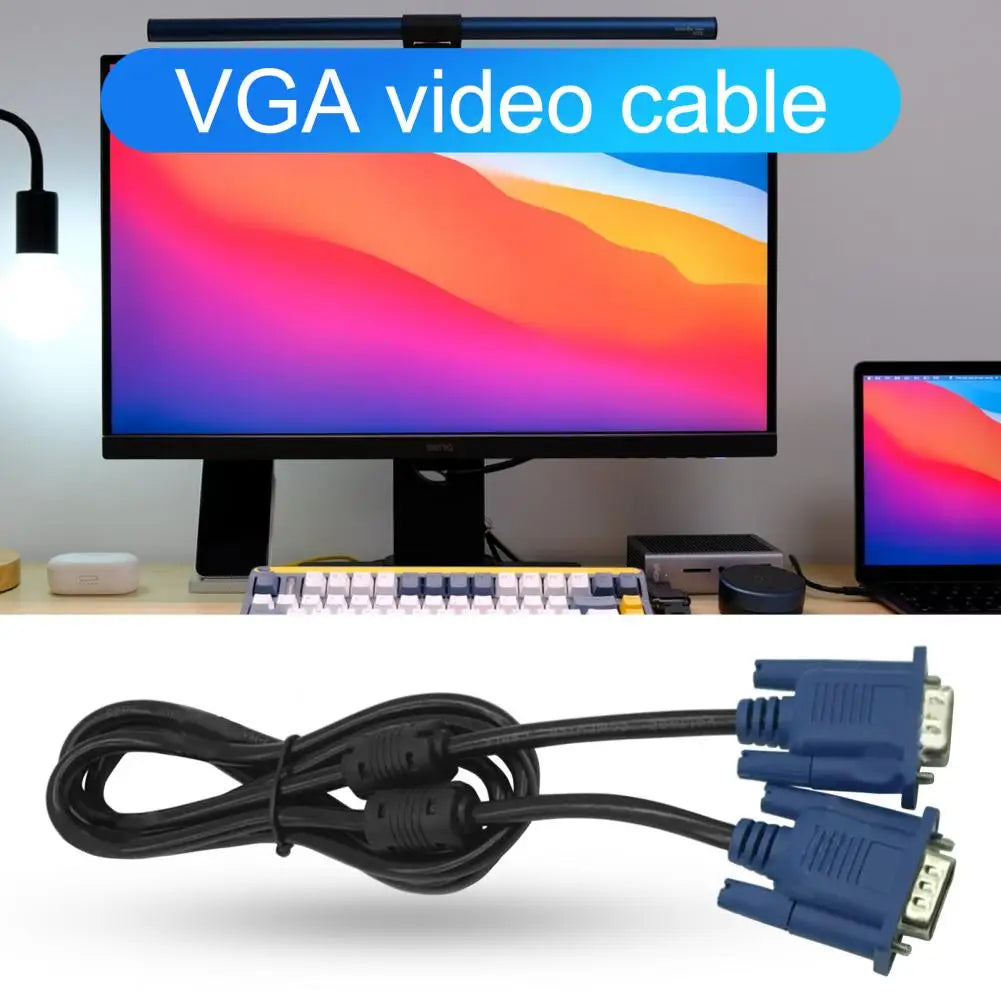 1.5m VGA Male to Male Cable – Monitor, TV & Projector VGA Cable PRIMED